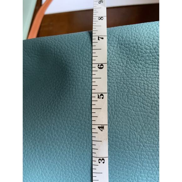 Valentina Italia Light Blue Pebbled Cross Body Bag Purse Genuine Leather - Picture 11 of 11